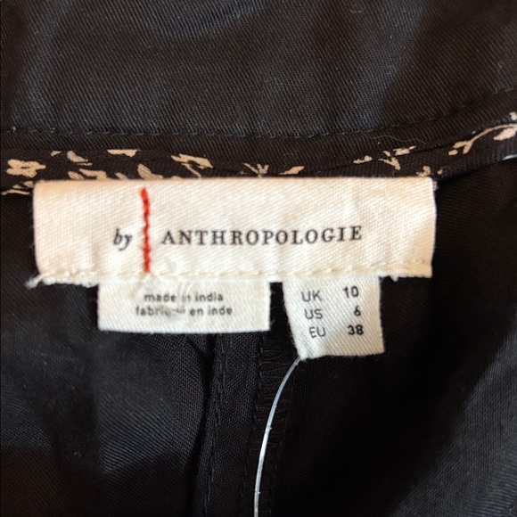 Anthropologie Black Eyelet wide leg pants - Picture 7 of 8